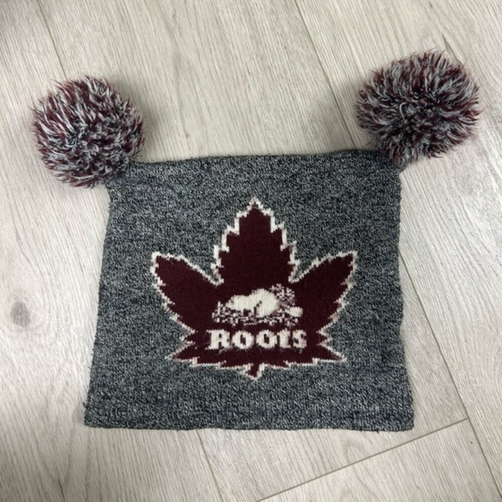 Roots Kids Salt & Pepper Pom Pom Toque